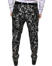 Load image into Gallery viewer, Dolce &amp; Gabbana Black Jacquard Skinny Dress Pants
