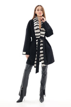 Load image into Gallery viewer, Genuine  French Orylag Fur Italian Cashmere Wool Coat 85cm
