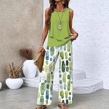 Load image into Gallery viewer, Women's 3D Print Two-Piece Vest &amp; Pants Set – 12 Prints S–5XL
