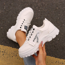 Load image into Gallery viewer, Women’s Lace‑Up Side‑Zipper Sports Sneakers

