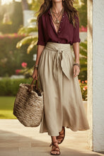 Load image into Gallery viewer, Button-Down Shirt &amp; Straight Skirt Two-Piece Set
