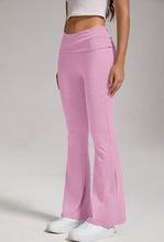Load image into Gallery viewer, 🔥 Women's Low-Waisted Folded Waist Flared Pants - Low-Rise Wide-Leg Trousers
