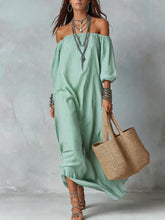 Load image into Gallery viewer, Women's Striped Loose-Fit Flared Maxi Dress – Holiday &amp; Vacation
