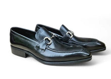 Load image into Gallery viewer, Burnished Calfskin Slip-On Loafer Black
