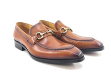Load image into Gallery viewer, Burnished Calfskin Slip-On Loafer Cognac
