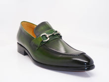 Load image into Gallery viewer, Burnished Calfskin Slip-On Loafer Green
