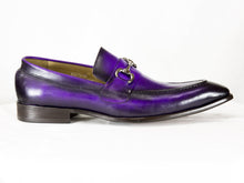 Load image into Gallery viewer, Burnished Calfskin Slip-On Loafer Purple
