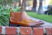Load image into Gallery viewer, Burnished Calfskin Belt Cognac
