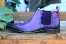 Load image into Gallery viewer, Burnished Calfskin Belt Purple
