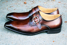 Load image into Gallery viewer, Calfskin Monkstrap Chestnut
