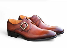Load image into Gallery viewer, Calfskin Monkstrap Cognac
