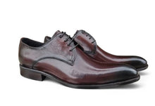 Load image into Gallery viewer, Burnished Calfskin Lace-Up Oxford Chestnut
