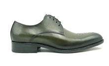 Load image into Gallery viewer, Burnished Calfskin Lace-Up Oxford Olive
