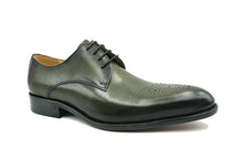 Load image into Gallery viewer, Burnished Calfskin Lace-Up Oxford Olive
