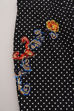 Load image into Gallery viewer, Dolce &amp; Gabbana Black Polka Dot Sicily Crystal Pants
