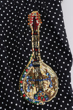 Load image into Gallery viewer, Dolce &amp; Gabbana Black Polka Dot Sicily Crystal Pants
