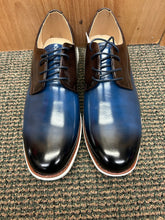 Load image into Gallery viewer, Terroni Navy/Brown Lace-up Men’s Dress Shoe | S9
