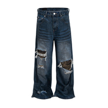 Load image into Gallery viewer, AZUL DISTRESSED CAMO PATCHWORK DENIM
