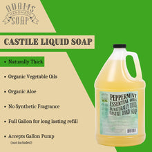Load image into Gallery viewer, Peppermint Liquid Castile Soap – Thick, Concentrated, Organic Formula | Hand Soap &amp; Multi-Purpose Cleaner | Vegan, Eco-Friendly &amp; Made in USA

