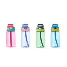 Load image into Gallery viewer, 480ML Children's Straw Cup Plastic Water Bottles Baby Cartoon Creative Student Kettle Water Bottles School Kids Leakproof Water Jug with Straw Lid, Outdoor Drinking Bottle, for Fitness, Gym and Outdoor Sports
