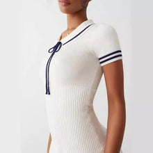 Load image into Gallery viewer, Women’s Striped Knit Midi Dress
