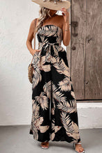 Load image into Gallery viewer, Perfee Printed Strapless : Wide Leg Jumpsuit with Pockets

