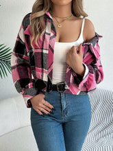 Load image into Gallery viewer, Classic Plaid Button Up Long Sleeve Jacket Women Cozy Trendy Everyday Wear Simple Jacket
