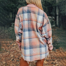 Load image into Gallery viewer, Women's Notch Lapel Check Print Long Sleeve Shirt
