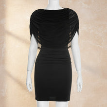 Load image into Gallery viewer, Women's Sleeveless Bodycon Midi Dress with Mesh Paneling – High Waist
