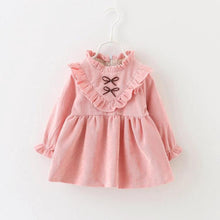 Load image into Gallery viewer, spring new Korean dress children's skirt, baby girl dress, baby spring blouse, corduroy
