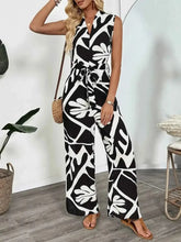Load image into Gallery viewer, Printed Sleeveless : Wide Leg Jumpsuit
