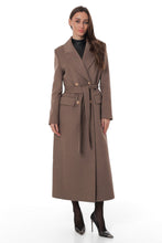 Load image into Gallery viewer, Ellis Tailored Cashmere Wool Coat in Warm Taupe
