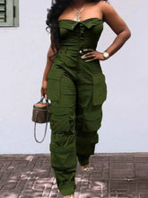 Load image into Gallery viewer, Tube Snap Down : Cargo Jumpsuit
