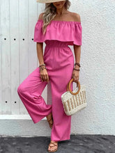 Load image into Gallery viewer, Perfee Off-Shoulder : Wide Leg Jumpsuit

