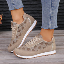 Load image into Gallery viewer, Floral Print Lace-Up Sneakers – Comfortable Canvas Shoes
