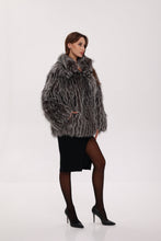 Load image into Gallery viewer, Reversible Genuine Silver Fox  Down Fill Coat
