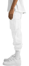 Load image into Gallery viewer, HUNGSON Boys Mens Cargo Pants Casual Hiking Pants Joggers Athletic Pants Cotton Loose Straight Sweatpants for Boys Men 28 White
