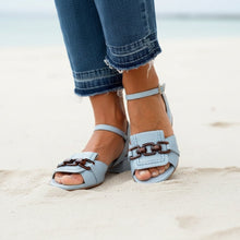 Load image into Gallery viewer, Women's Square Heel Buckle Strap Open Toe Sandals | Casual Summer Suede Sandals

