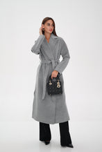 Load image into Gallery viewer, Cambridge Comfort Wraparound Wool Cashmere Coat in Dove
