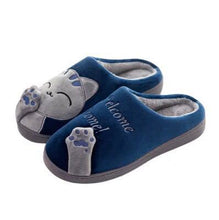 Load image into Gallery viewer, Cute Cat Shoes Soft Winter Women Winter Home Slippers Animal Slip On Soft Warm House Shoes Men Couple Indoor Bedroom Footwear Soft Cozy Home Slippers For Women Slip On Comfy Women's Washable Cotton Bedroom Slippers
