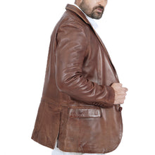 Load image into Gallery viewer, Harper Vintage Leather Blazer
