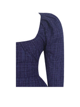 Load image into Gallery viewer, Denise Navy Tweed Ruched Puff Sleeve Mini Dress
