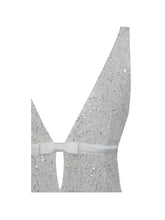 Load image into Gallery viewer, Adelaide White Beaded Sequin Net Bodycon Gown
