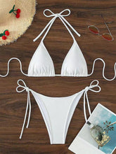 Load image into Gallery viewer, Swimwear Women Bandage Women Triangle Bathing Suits 2 Pieces Bikini Bowknot Swimsuit Bikini Set Swimwear Bikini Sets Bikinis Bathing Suit Push Up Swimsuit Summer Beachwear
