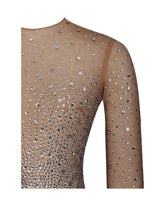 Load image into Gallery viewer, Isabel Crystal Embellished Mesh Long Sleeve Maxi Dress
