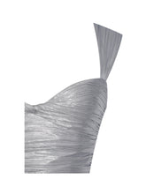 Load image into Gallery viewer, Palmer Silver Glitter Drop Waist Maxi Dress
