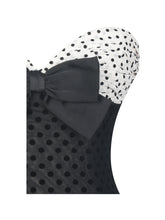 Load image into Gallery viewer, Faith Black and White Polka Dot Sweetheart Maxi Dress
