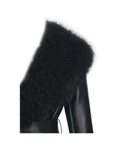 Load image into Gallery viewer, Zariah Black Faux Fur Trimmed Longline Coat
