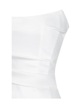Load image into Gallery viewer, Umay White Drop Waist Satin Corset Bridal Gown
