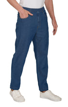 Load image into Gallery viewer, Men's Casual Elastic Waist Denim &amp; Twill Pull on Jeans Pants
